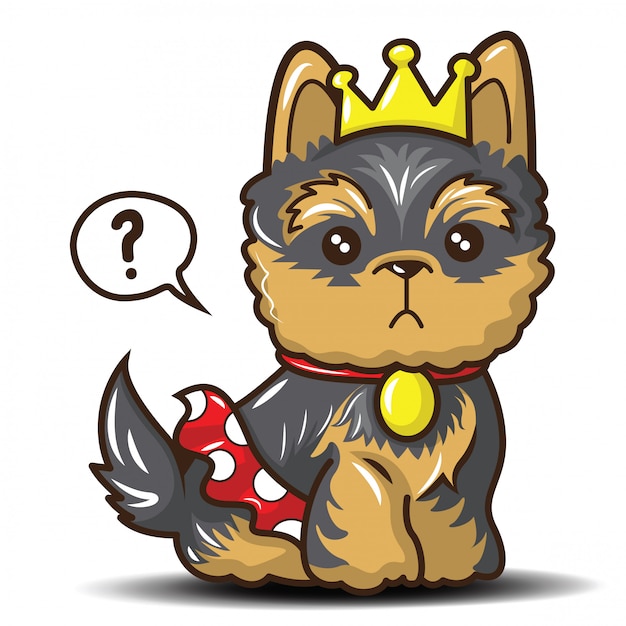 Cute yorkshire terrier cartoon. pet concept. | Premium Vector