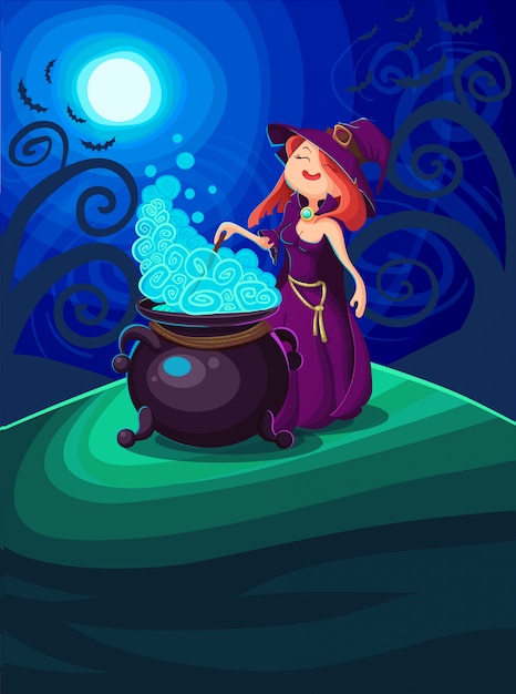 Download Free Cute Young Witch For Halloween Premium Vector Use our free logo maker to create a logo and build your brand. Put your logo on business cards, promotional products, or your website for brand visibility.