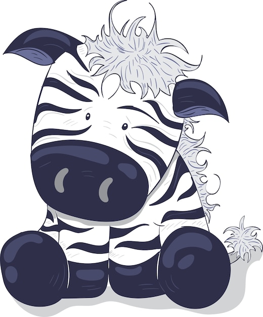 Premium Vector | Cute zebra baby