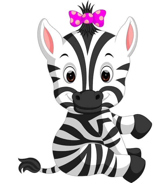 Download Cute zebra cartoon Vector | Premium Download