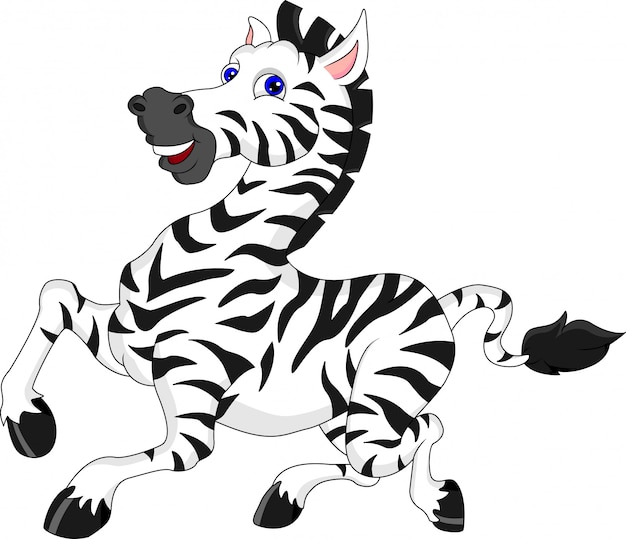 Premium Vector Cute Zebra Cartoon 2021