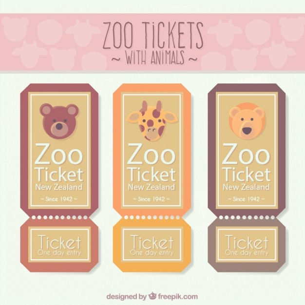 cute-zoo-tickets-set-with-animals-vector-free-download