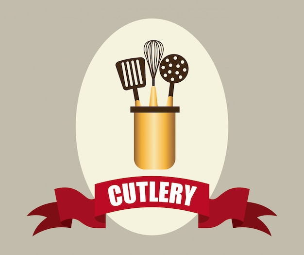 Cutlery simple element Free Vector