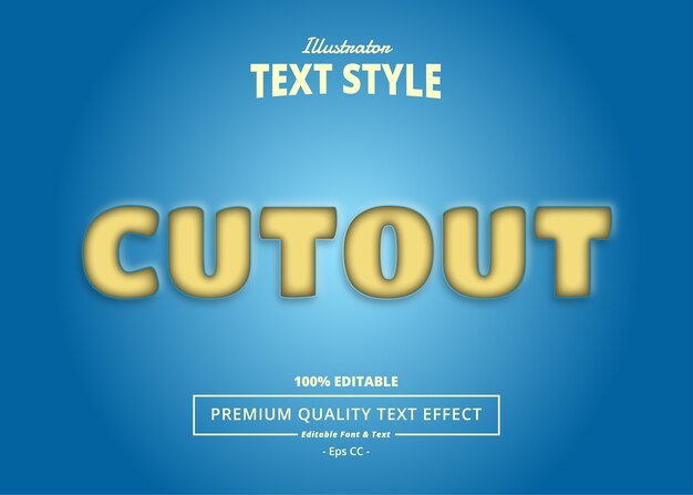 Premium Vector | Cutout text effect