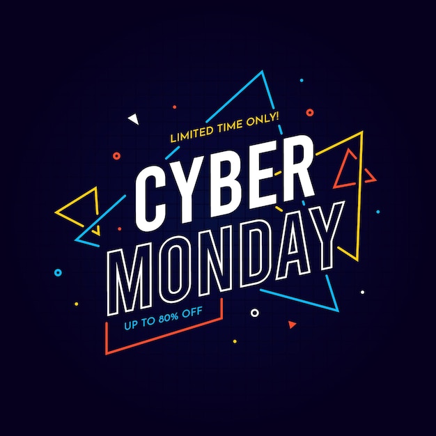 Free Vector | Cyber monday flat design background