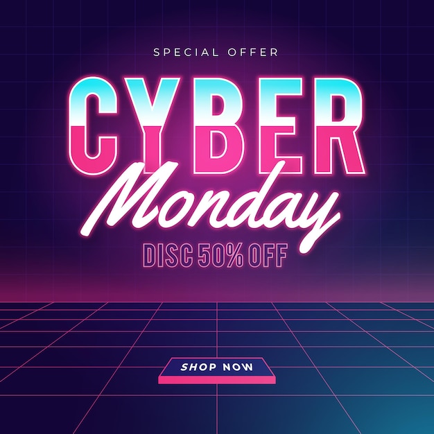 Free Vector | Cyber monday in flat design