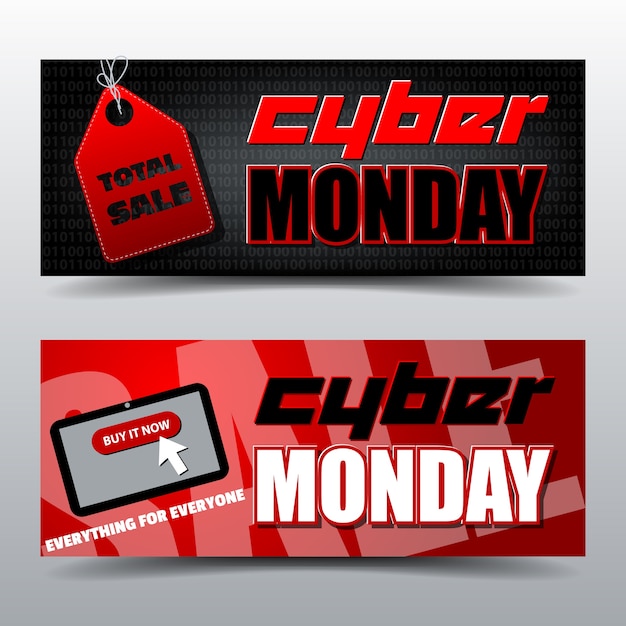 Premium Vector Cyber monday gift card template