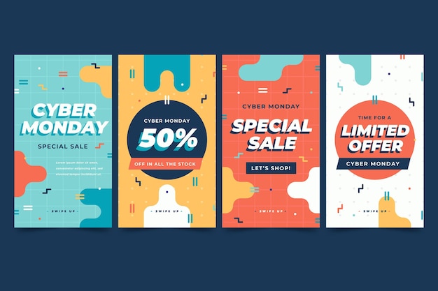 Premium Vector | Cyber monday instagram stories