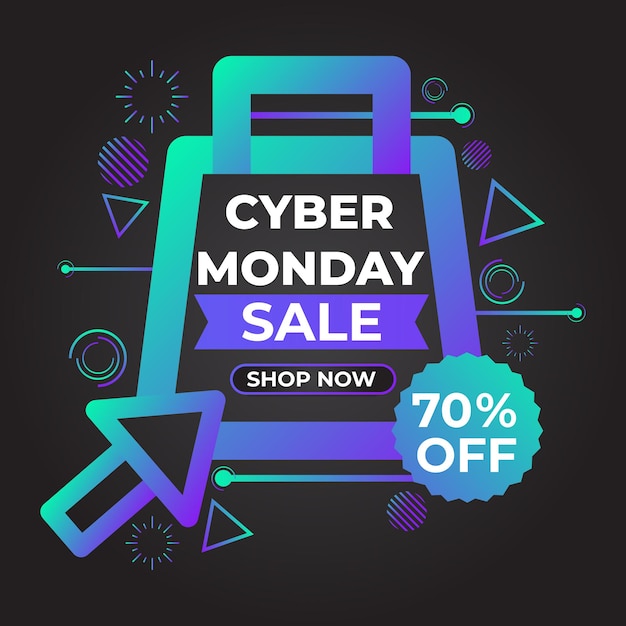 Premium Vector | Cyber monday sale social media post promotion