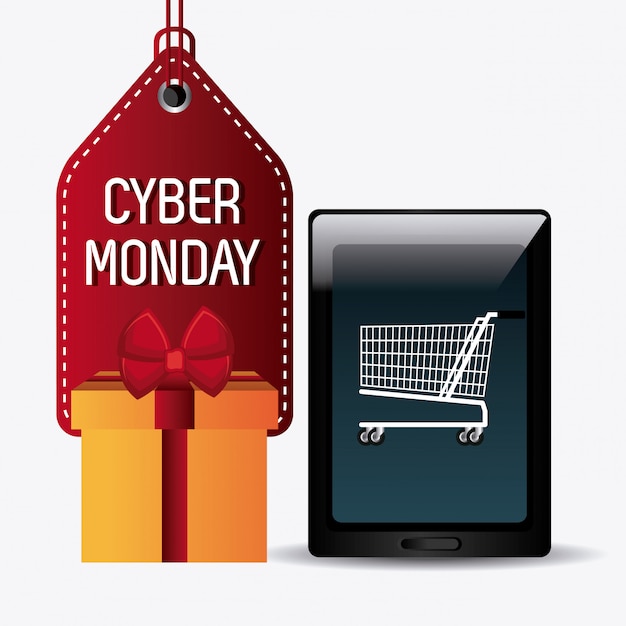 Free Vector | Cyber monday shopping season