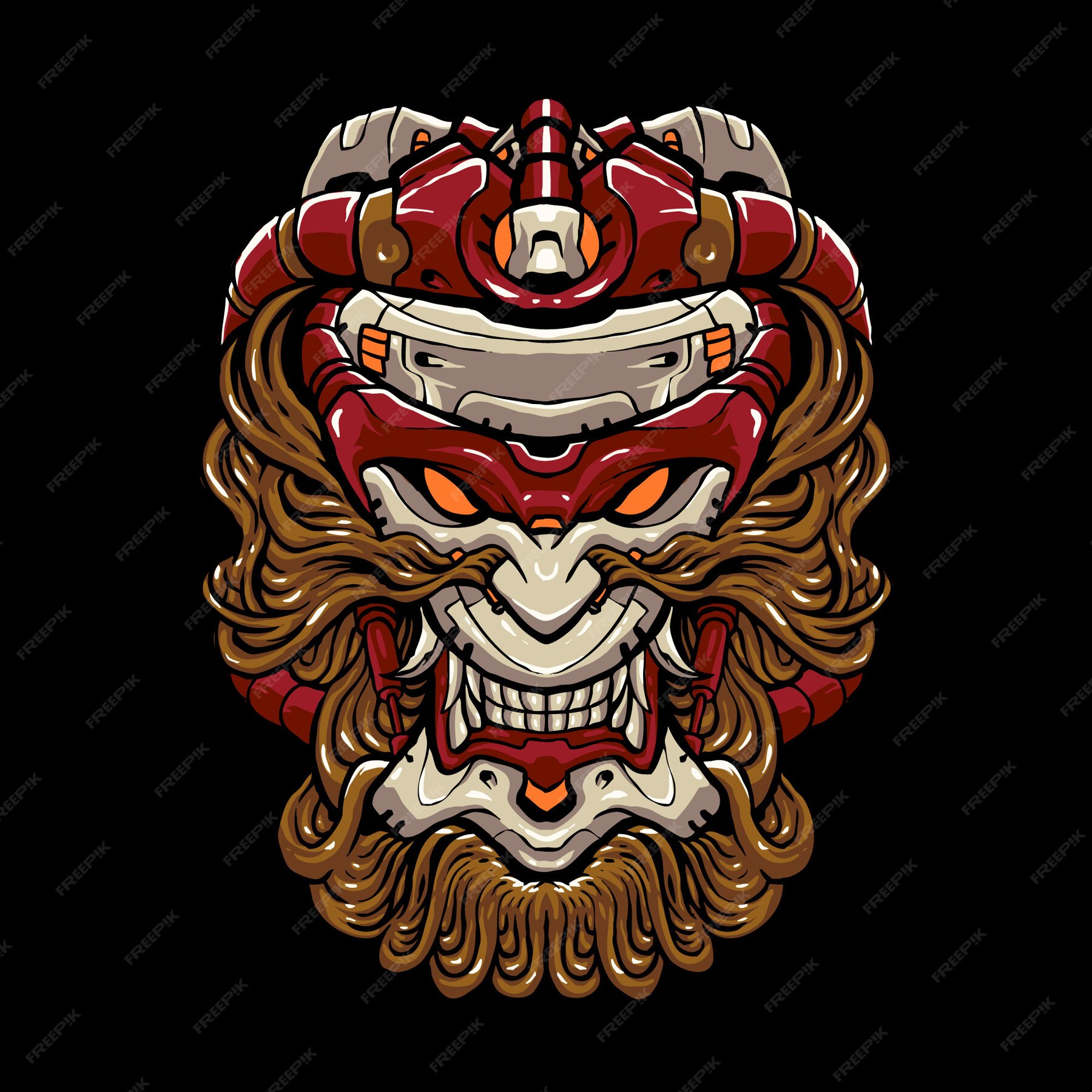 Premium Vector | Cyber monkey head illustration