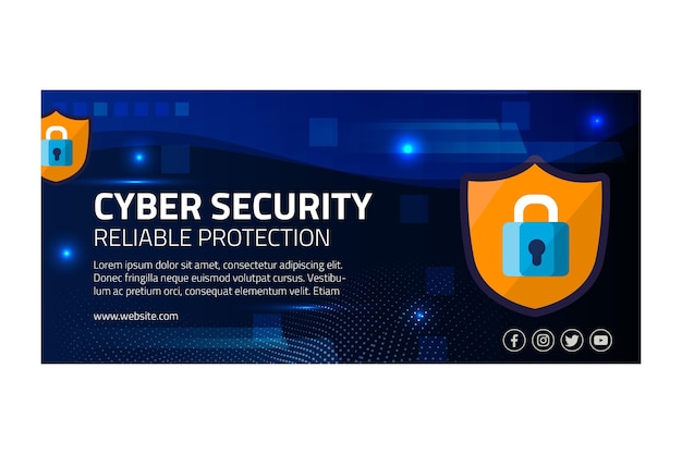 Premium Vector | Cyber security banner