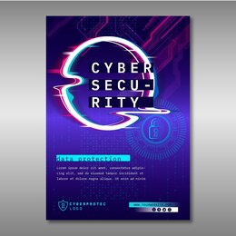 Free Vector Cyber Security Flyer Template