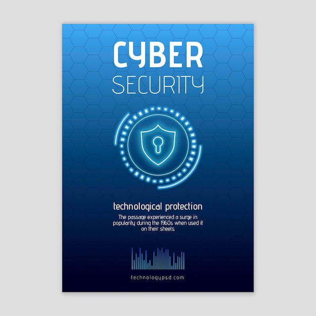 Free Vector | Cyber security flyer v