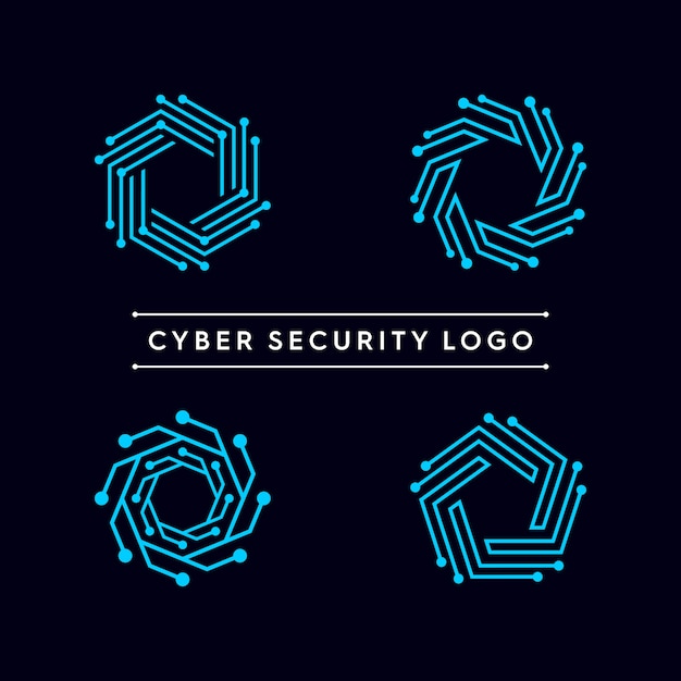Cyber security line Premium Vector