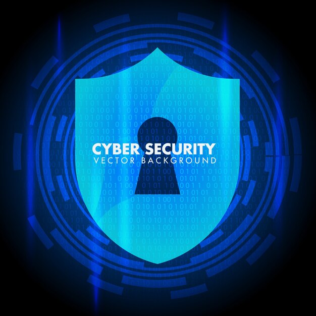 Premium Vector | Cyber security lock background