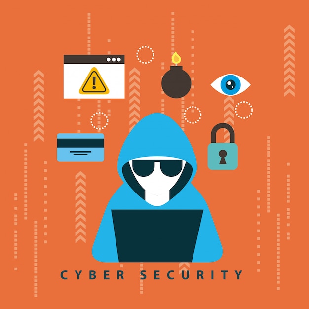 Free Vector | Cyber security technology illustration