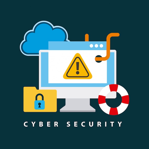 Free Vector | Cyber security technology illustration