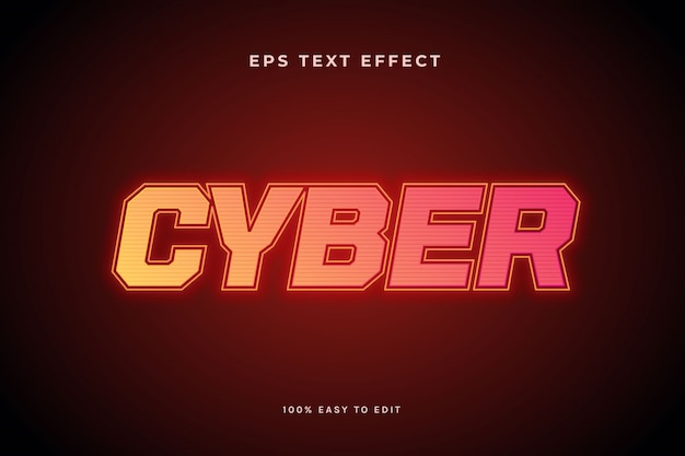 Premium Vector | Cyber yellow red text effect