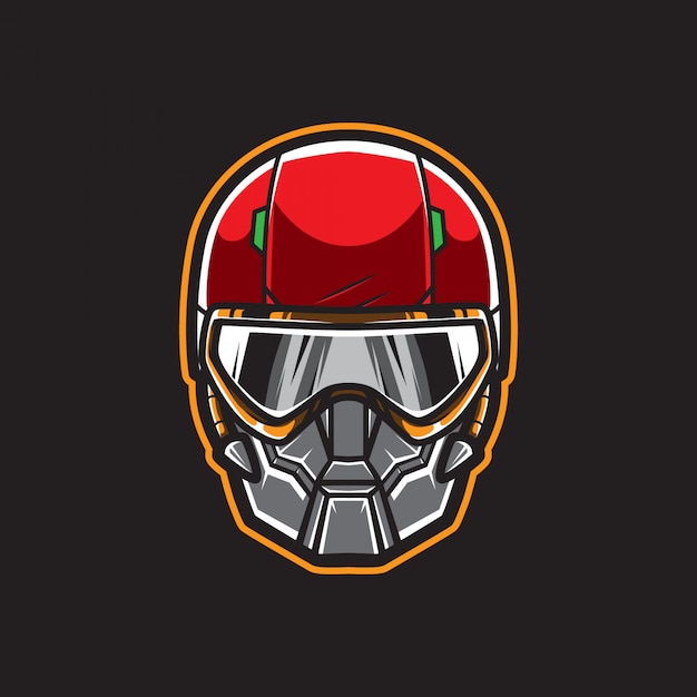 Premium Vector Cyberpunk Robot Head Logo Template