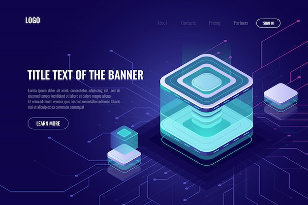 Cyberspace and cloud data storage Free Vector