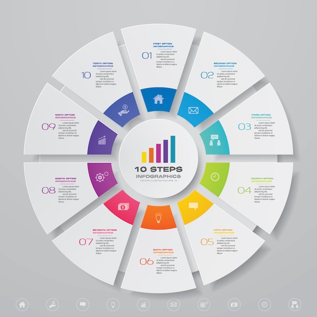 Cycle chart infographic element | Premium Vector