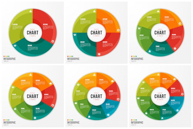 Cycle chart infographic templates Vector | Premium Download