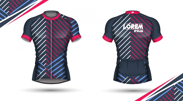 Download Premium Vector | Cycling jersey, front and back