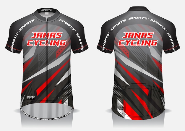 Download Premium Vector | Cycling jersey grey template, uniform ...