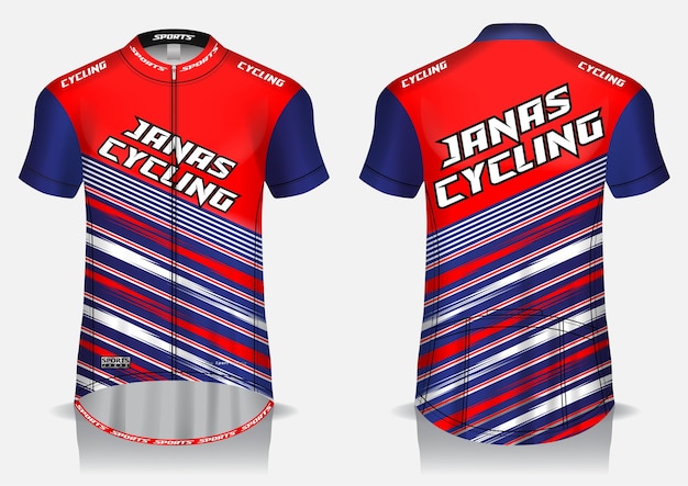 Download Premium Vector | Cycling jersey red template, uniform ...