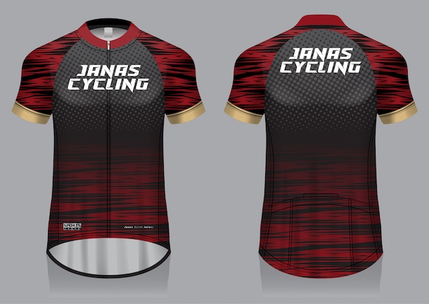 Download Cycling jersey template, uniform, front and back view t ...