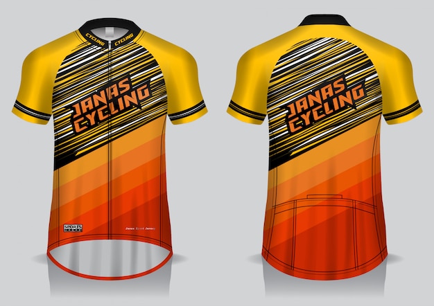 Premium Vector | Cycling jersey template, uniform, front ...