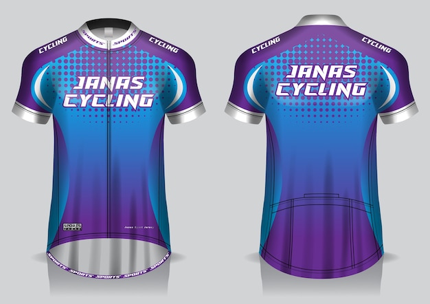 Download Premium Vector | Cycling jersey template, uniform, front and back view