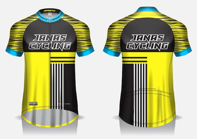 Download Premium Vector | Cycling jersey template, uniform, front and back view