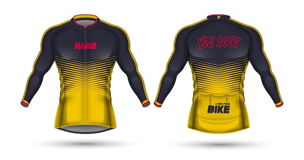 Cycling jersey template Vector | Premium Download