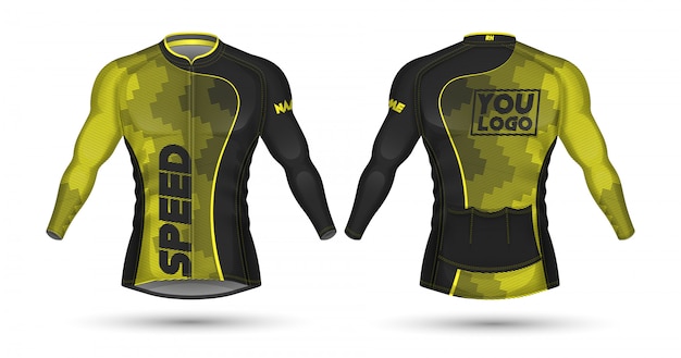 Premium Vector | Cycling jersey template