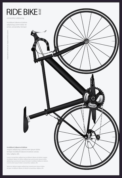 サイクリングポスターベクトルイラスト プレミアムベクター