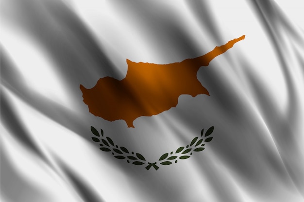 Premium Vector | Cyprus flag waving abstract background