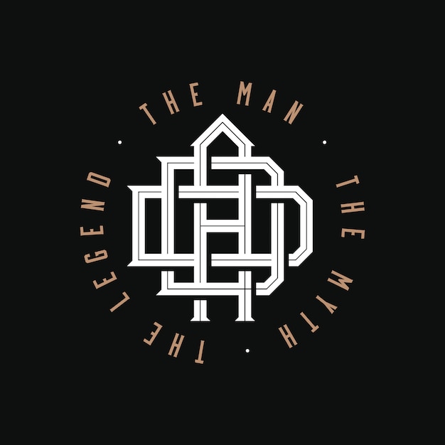 Download Free Dad The Man The Myth The Legend Dad Monogram Logo Emblem Use our free logo maker to create a logo and build your brand. Put your logo on business cards, promotional products, or your website for brand visibility.