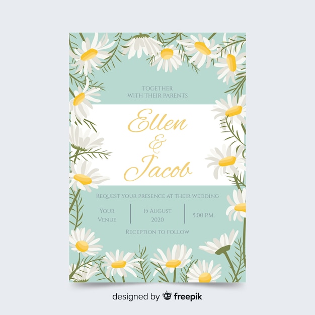 daisy-frame-wedding-invitation-template-vector-free-download