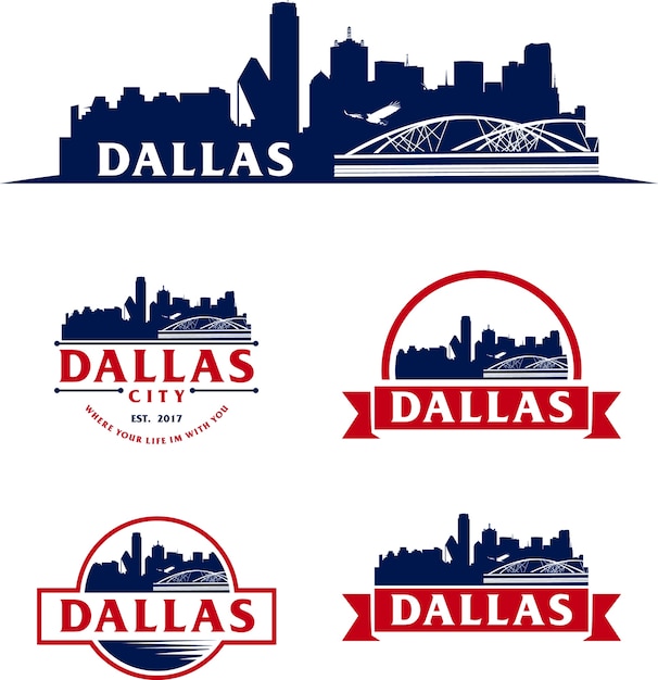Download Free Dallas Usa Skyline Logo Cityscape Premium Vector Use our free logo maker to create a logo and build your brand. Put your logo on business cards, promotional products, or your website for brand visibility.