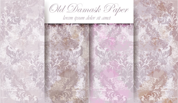 Damask ornament pattern Premium Vector