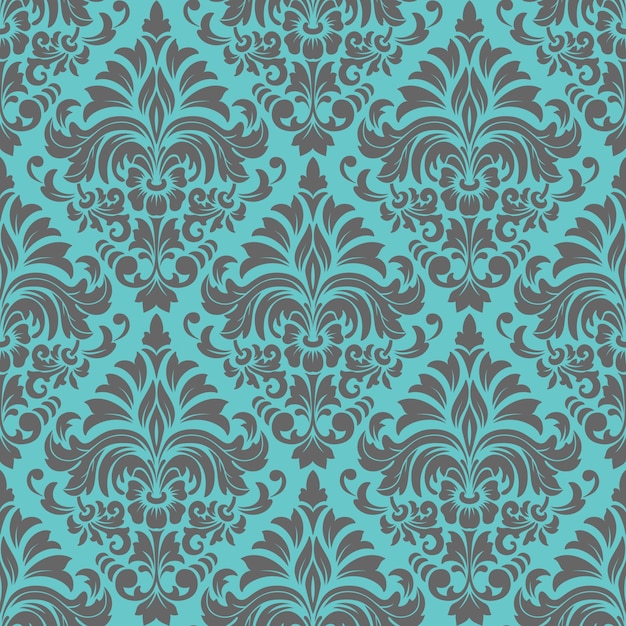Damask seamless pattern background Free Vector
