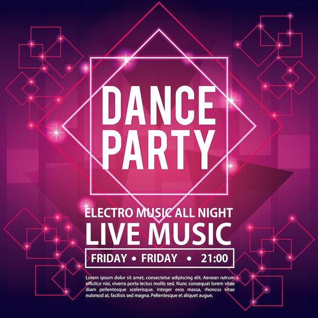 premium-vector-dance-party-invitation-card