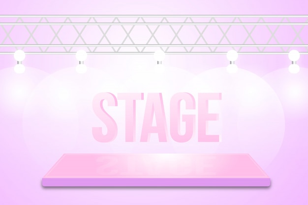 ダンスステージの背景デザイン プレミアムベクター