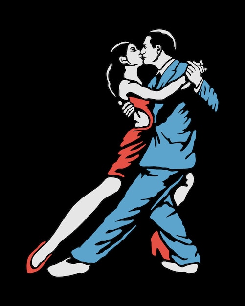 Premium Vector Dancing Couple Illustration