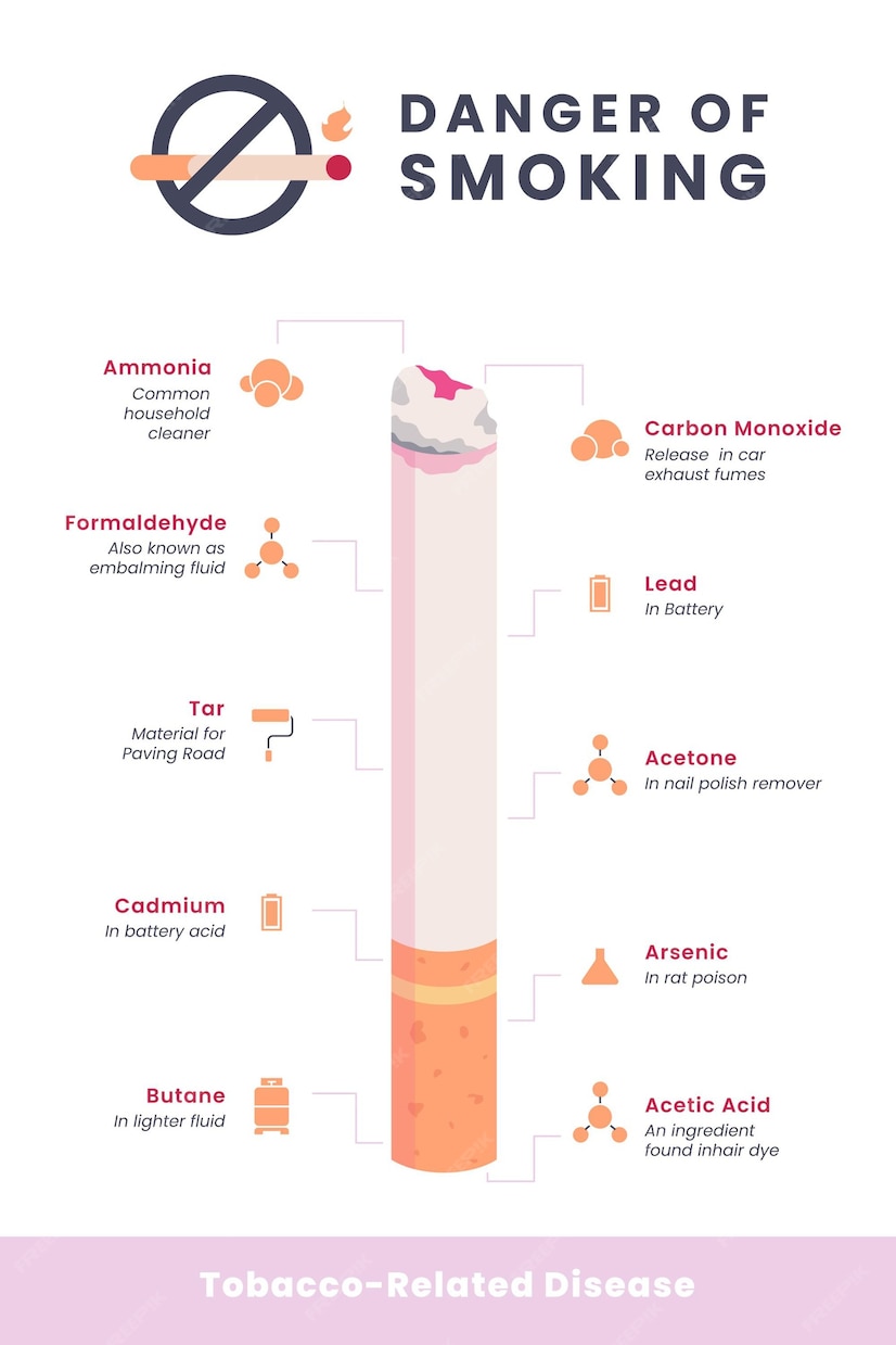 Premium Vector | Danger of smoking - infographic