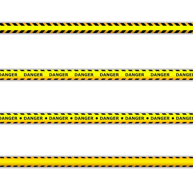 危険テープ 警告テープ 警察のラインと交差しないでください バリケードテープ プレミアムベクター