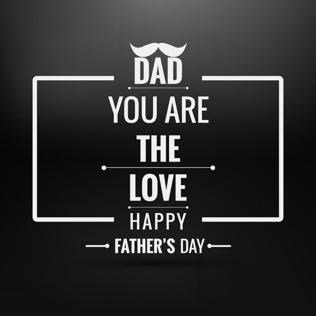 Dark background happy fathers day card