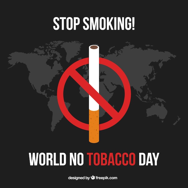 Free Vector | Dark background of no tobacco day